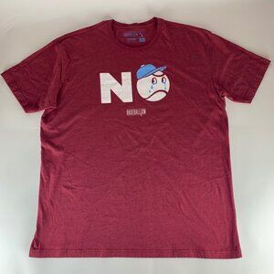 Baseballism Red No Crying In Baseball Short Sleeve Crewneck Shirt Mens 2XL XXL